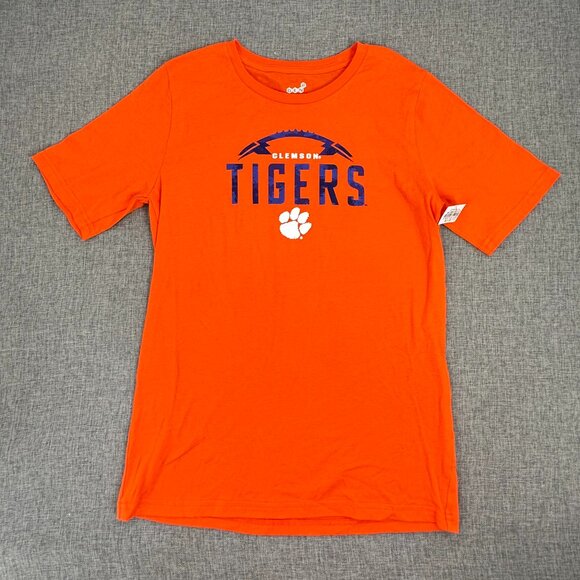 NEW Club Room Clemson Tigers Shirt Orange Youth XL Cotton Short Sleeve Pawl Logo - Picture 1 of 11